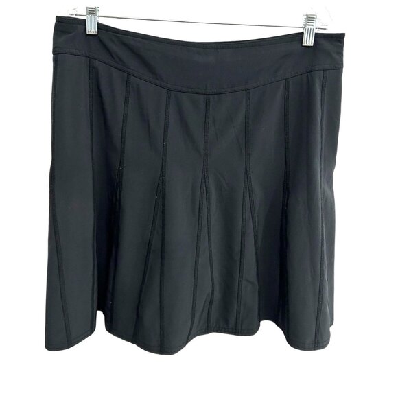 Athleta Womens Black A Line Skiort Size 14 Athletic Tennis Skirt - Picture 1 of 11